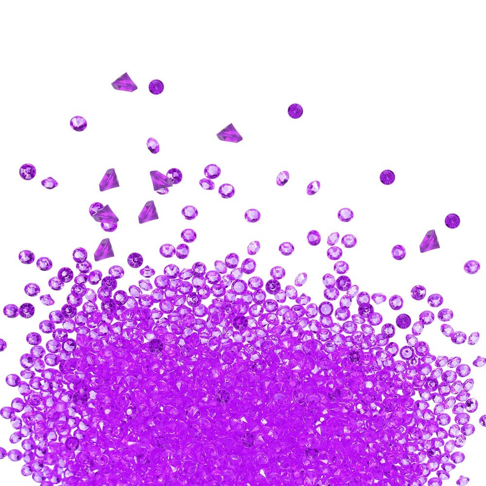 9000-Pack Fake Diamonds Crystal, 4.5mm Mini Clear Acrylic Gems [Deep Purple]