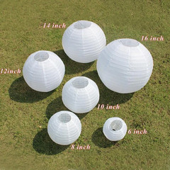 4-6-8-10-12-14-16 Inch Wedding Lanterns Chinese White Lanterns Hanging Colorful