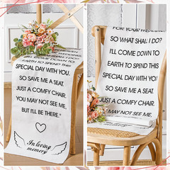 Memorial Wedding Chair Sign for Ceremony Wedding Memorial Sign 14 X 49 Inch save