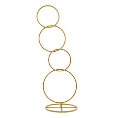 Wedding Round Hoop Backdrop Stand Detachable 4-Tier Gold Metal Flower Arch Frame