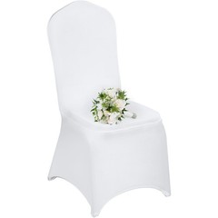 Uimoso 100PCS White Stretch Spandex Chair Covers for Weddings, and Dining