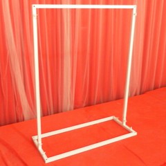 1×0.75M Wedding Arch Backdrop Metal Stand Flowers Balloons Frame Party For Decor
