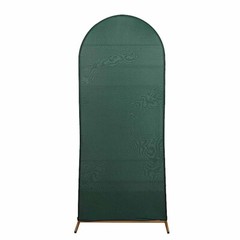 5 ft HUNTER GREEN Matte Fitted Spandex Round Top Arch Backdrop STAND COVER Party