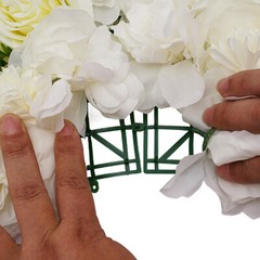 3D Flower Wall Panel-12pcs Artificial Flower Wall Background Silk Rose WeddingUS
