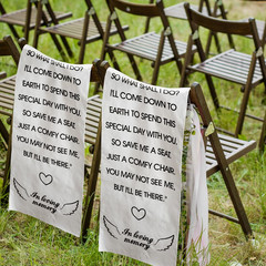 Memorial Wedding Chair Sign for Ceremony Wedding Memorial Sign 14 X 49 Inch save