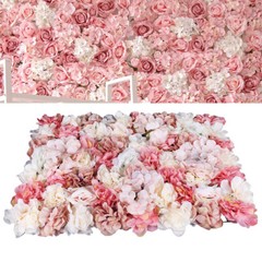 6*Flower Wall Panel Party Artificial Wedding Bouquet Decor Romantic Rose Flower