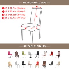 4 Pack Dining Chair Covers Stretch Spandex Printed Dining Chair Slipcovers Home