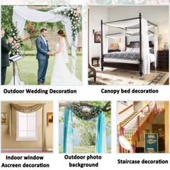 Backdrop Draping Curtain Arch Wedding Party New 13/20/32.8ft Decor 4/6/10M Tulle