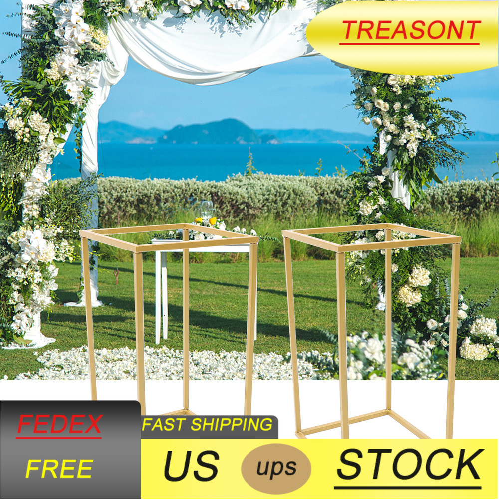 2X Metal Flower Stand Balloon Column Vase Party Centerpieces Wedding Decoration