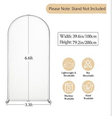 Versatile 6.6FT Arch Cover – Ideal for Weddings, Birthdays, and Celebrations
