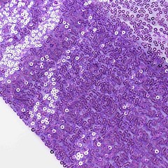 2 PURPLE 8ft x 2ft Sequined Backdrop Curtain with Rod Pockets Wedding