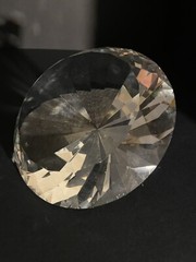 Crystal Diamond Paperweight Unique 6 inch, 150mm