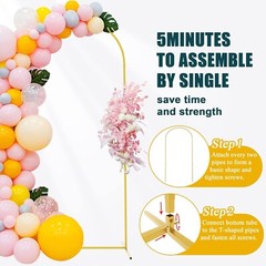 Strong and Elegant Metal Wedding Arch – 6FTx2.6FT – Ceremony Party Decoration