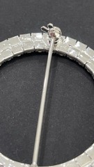 Lot Of 10 2″ CIRCLE Rhinestone BROOCHES PIN Chair Sashes Wedding WHOLESALE