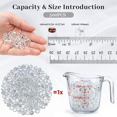 500PCS Diamonds, Mini Clear Fake Diamonds Acrylic Gems Table Scatter