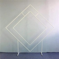 Diamond Gold Wedding Arch Backdrop Stand