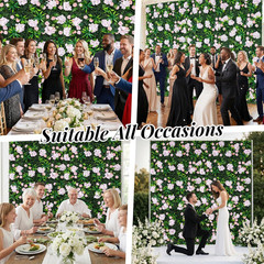 12-Pack Pink Floral Wall Panels for Weddings & Events – 16″x24″ Decor