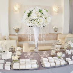 BLOSMON Artificial Flower Balls Wedding Centerpieces 10 Pcs 15.7″ Large White…