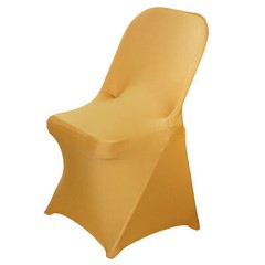 10 Gold Stretchable Spandex Chair Covers Wedding Banquet Reception Decorations