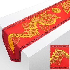 Chinese Dragon Printed Table Runner 11 Inch x 5.9 ft Asian Table Runner 2