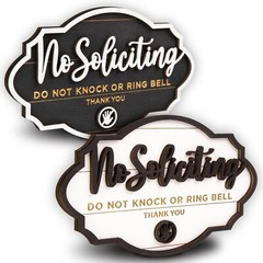 Funny No Soliciting Sign For House Door – 2 Pack Small No Soliciting Sign For…