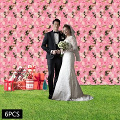 6Packs Flower Wall Panel Artificial Floral Backdrop Artificial Flower Panels NEW