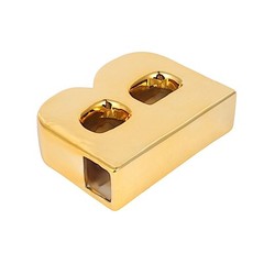 GOLD 6″ Ceramic B Symbol Flower VASE Table Centerpiece Party Events Decorations