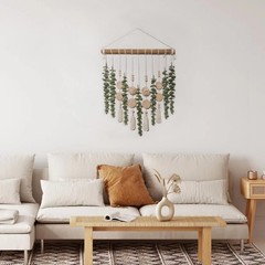 Boho Bathroom Decor Artificial Eucalyptus Hanging Wall Decor Fake G… Fast Ship