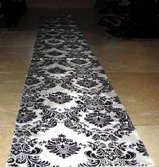 100 ft Flocking Damask Taffeta Wedding Aisle Runner