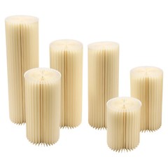 3 Pcs Foldable Paper Column Display Stands Cylinder Flowers Stand Dessert Table