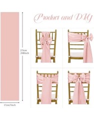 Rose Gold Chair Sashes, 20 Pieces