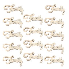 15Pcs Eco Friendly Wooden Wedding Wood Piece Family Decor for Party