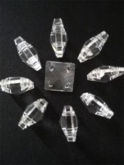 140pcs 14mm 4Hole Glass Square Crystal Bead Prism Chandelier Lamp Chain Part DIY