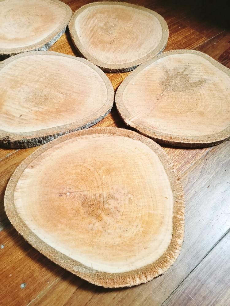21cm natural tree trunk wood slice craft wedding table centre piece decoration 