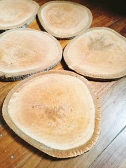 21cm natural tree trunk wood slice craft wedding table centre piece decoration 