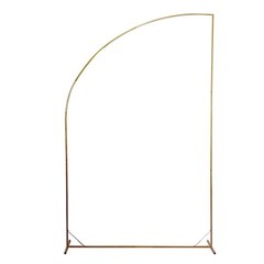 Gold 8 feet Metal Floral Display Frame Half Moon Backdrop STAND Arch Party Event