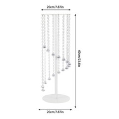 2Pcs Acrylic Column Flower Stand Clear Tall Vases for Centerpieces 23.6in