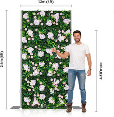 12-Pack Pink Floral Wall Panels for Weddings & Events – 16″x24″ Decor