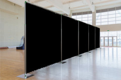 QUICK BACKDROP KIT 8 FT TALL x 10 FT – 50 FT WIDE PIPE WITH DRAPE (BLACK DRAPES)