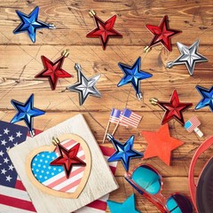 24pcs 4th of July Patriotic Star Ornaments for Tree – Independence Day Star H…