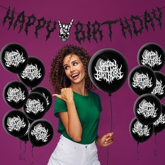 Heavy Metal Happy Birthday Balloons Death Metal Balloons Happy Birthday Heavy…