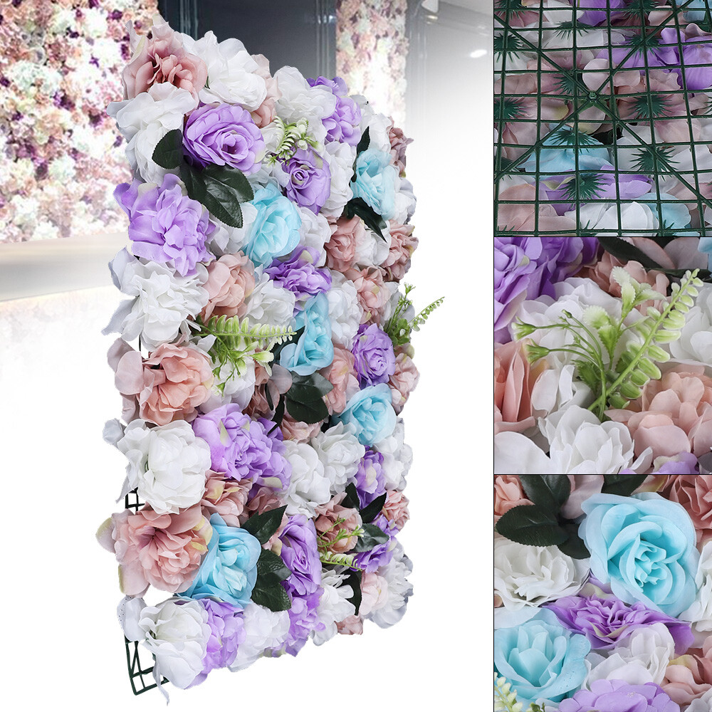 12x Artificial Flower Wall Panel Silk Wedding Party Background Venue Decor NEW