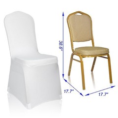 100 Pieces Universal White Polyester Spandex Folding Chair Cover Wedding Party