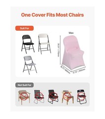 Light Pink Chair Covers (6 Total) For Party Wedding – Decorative Slip Cover