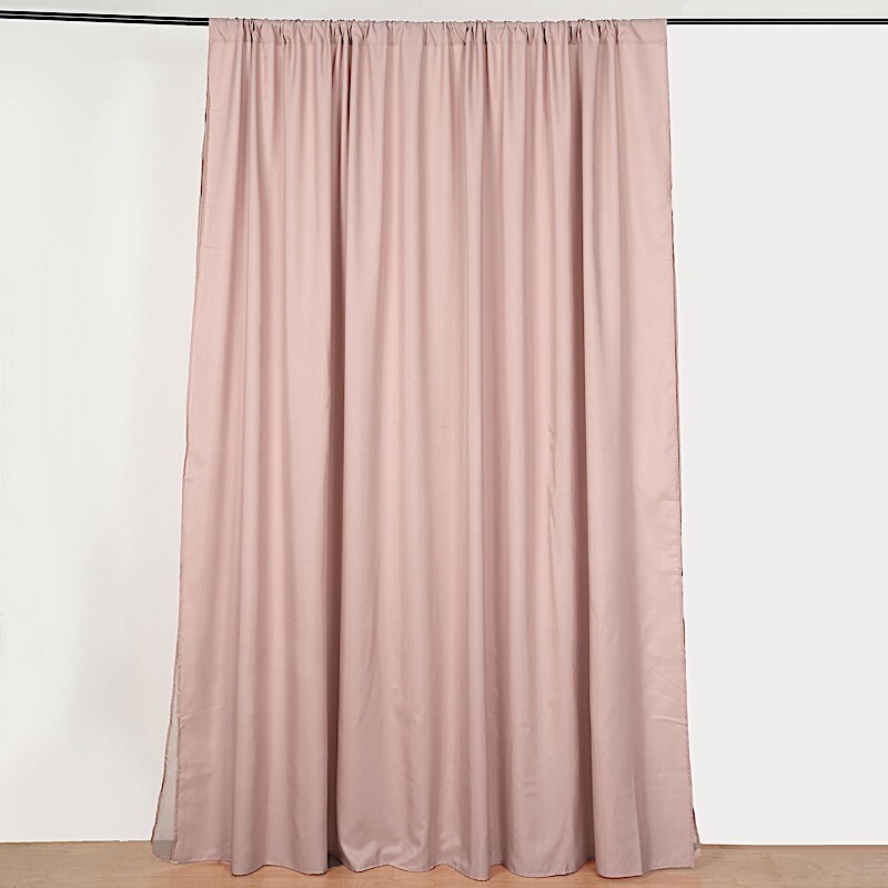 DUSTY ROSE 10 ft x 10 ft Polyester Sheer Chiffon Dual Layer CURTAIN Rod Pockets