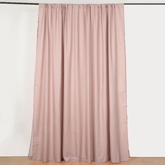 DUSTY ROSE 10 ft x 10 ft Polyester Sheer Chiffon Dual Layer CURTAIN Rod Pockets