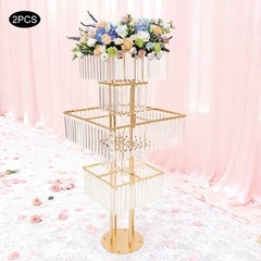 2 PCS Flower Stands, 5 Tiers Flower Vase Stands, 125cm(H) Wedding Flower Stands