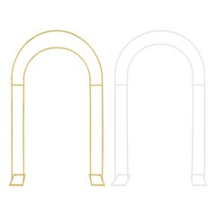 White/Gold Wedding Arch Backdrop Stand 130*40*220cm Metal Arch Backdrop Stand