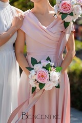 7 Inch Blush Bridesmaid Bouquets Set of 4,Pink Wedding Bouquets,Small Wedding…