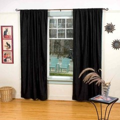 4 Velvet Panel Drapes 5ft x9ft Black Curtain Backdrop Movie Theater Show Display